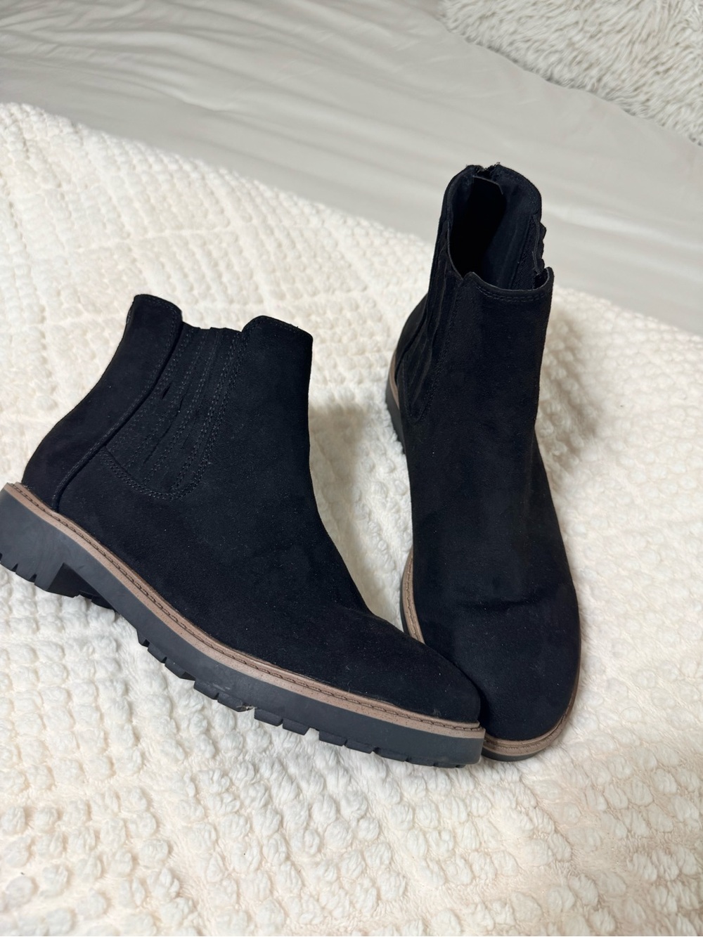 Esprit Black Suede Ankle Boots